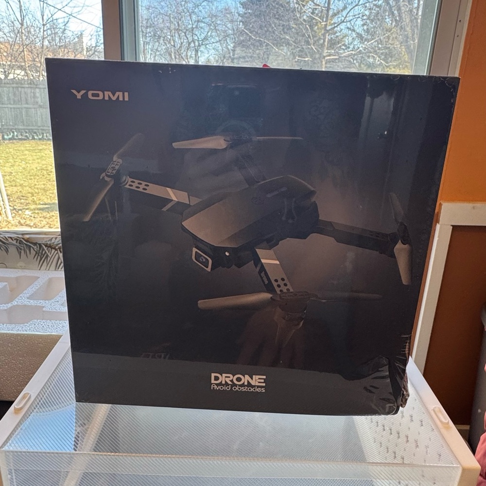 Black Drone with Obstacle Avoidance